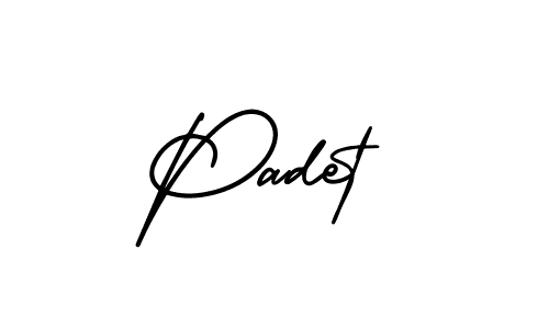 if you are searching for the best signature style for your name Padet. so please give up your signature search. here we have designed multiple signature styles  using AmerikaSignatureDemo-Regular. Padet signature style 3 images and pictures png
