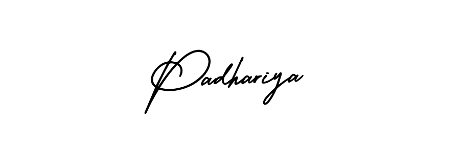 Also You can easily find your signature by using the search form. We will create Padhariya name handwritten signature images for you free of cost using AmerikaSignatureDemo-Regular sign style. Padhariya signature style 3 images and pictures png