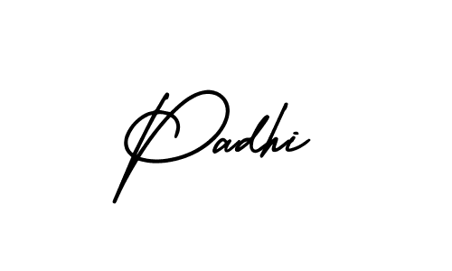 You should practise on your own different ways (AmerikaSignatureDemo-Regular) to write your name (Padhi) in signature. don't let someone else do it for you. Padhi signature style 3 images and pictures png