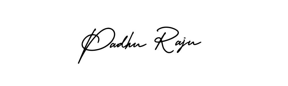 Create a beautiful signature design for name Padhu Raju. With this signature (AmerikaSignatureDemo-Regular) fonts, you can make a handwritten signature for free. Padhu Raju signature style 3 images and pictures png