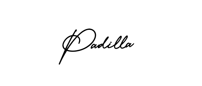 Design your own signature with our free online signature maker. With this signature software, you can create a handwritten (AmerikaSignatureDemo-Regular) signature for name Padilla. Padilla signature style 3 images and pictures png