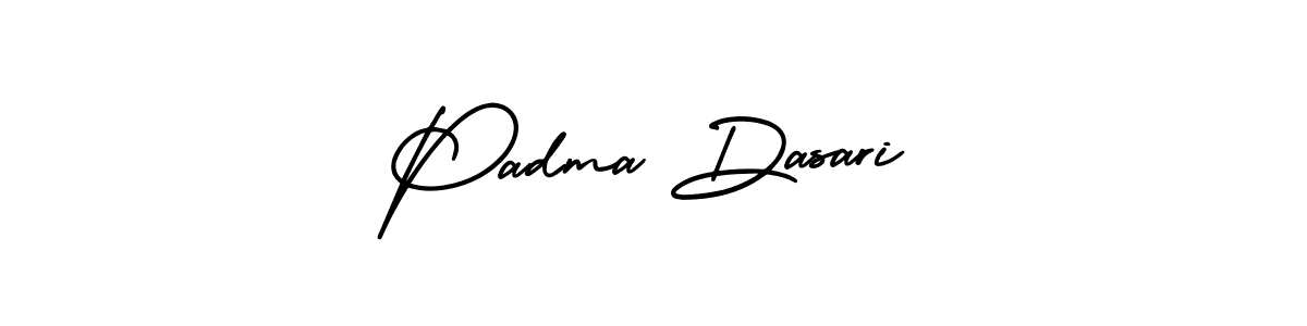 How to make Padma Dasari name signature. Use AmerikaSignatureDemo-Regular style for creating short signs online. This is the latest handwritten sign. Padma Dasari signature style 3 images and pictures png