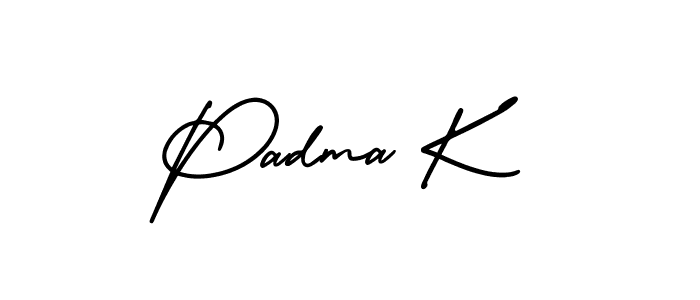 if you are searching for the best signature style for your name Padma K. so please give up your signature search. here we have designed multiple signature styles  using AmerikaSignatureDemo-Regular. Padma K signature style 3 images and pictures png