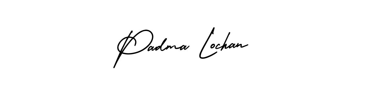 Padma Lochan stylish signature style. Best Handwritten Sign (AmerikaSignatureDemo-Regular) for my name. Handwritten Signature Collection Ideas for my name Padma Lochan. Padma Lochan signature style 3 images and pictures png