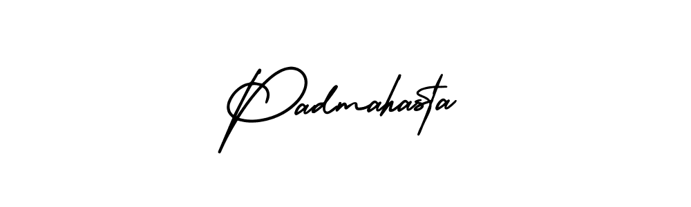 Use a signature maker to create a handwritten signature online. With this signature software, you can design (AmerikaSignatureDemo-Regular) your own signature for name Padmahasta. Padmahasta signature style 3 images and pictures png
