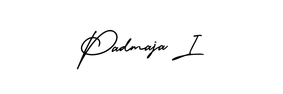 The best way (AmerikaSignatureDemo-Regular) to make a short signature is to pick only two or three words in your name. The name Padmaja I include a total of six letters. For converting this name. Padmaja I signature style 3 images and pictures png