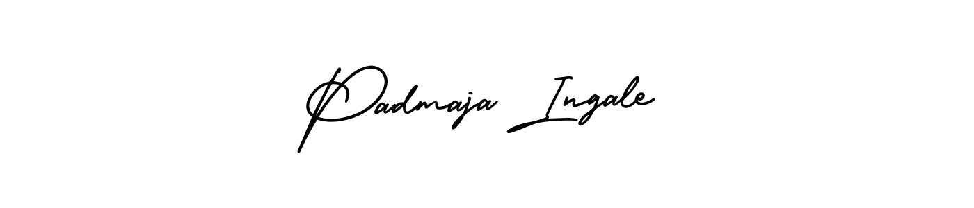 The best way (AmerikaSignatureDemo-Regular) to make a short signature is to pick only two or three words in your name. The name Padmaja Ingale include a total of six letters. For converting this name. Padmaja Ingale signature style 3 images and pictures png