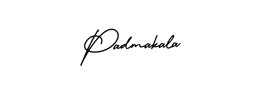 The best way (AmerikaSignatureDemo-Regular) to make a short signature is to pick only two or three words in your name. The name Padmakala include a total of six letters. For converting this name. Padmakala signature style 3 images and pictures png