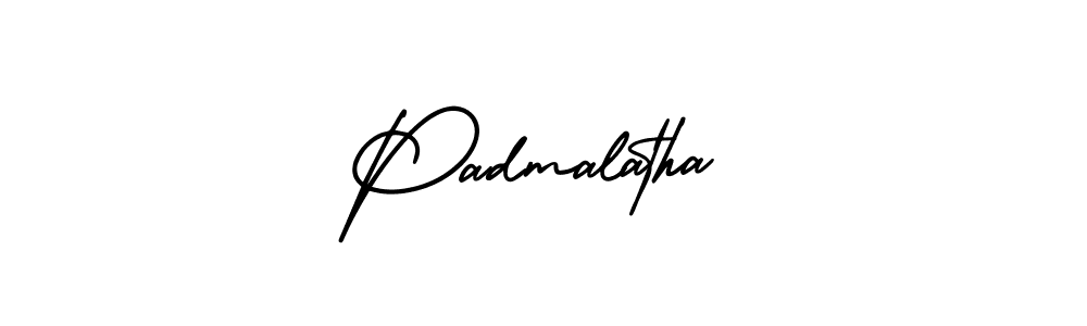 How to make Padmalatha name signature. Use AmerikaSignatureDemo-Regular style for creating short signs online. This is the latest handwritten sign. Padmalatha signature style 3 images and pictures png