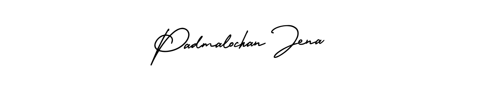 The best way (AmerikaSignatureDemo-Regular) to make a short signature is to pick only two or three words in your name. The name Padmalochan Jena include a total of six letters. For converting this name. Padmalochan Jena signature style 3 images and pictures png