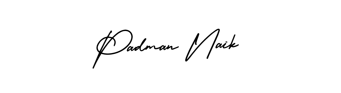 Make a beautiful signature design for name Padman Naik. With this signature (AmerikaSignatureDemo-Regular) style, you can create a handwritten signature for free. Padman Naik signature style 3 images and pictures png