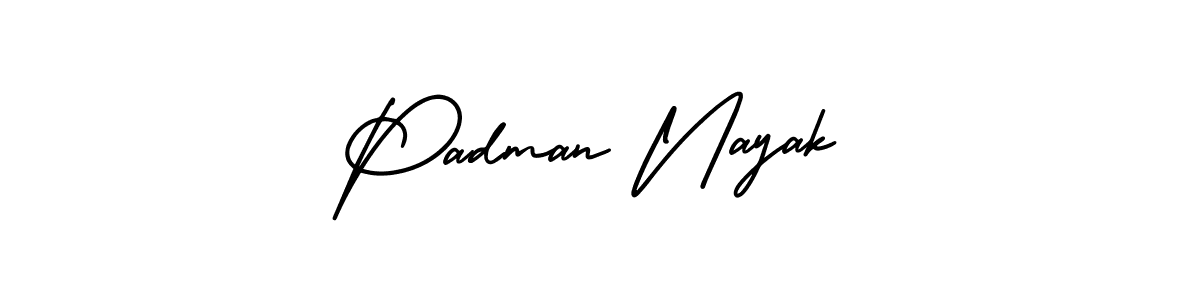 How to make Padman Nayak signature? AmerikaSignatureDemo-Regular is a professional autograph style. Create handwritten signature for Padman Nayak name. Padman Nayak signature style 3 images and pictures png