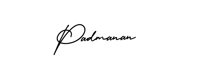 You should practise on your own different ways (AmerikaSignatureDemo-Regular) to write your name (Padmanan) in signature. don't let someone else do it for you. Padmanan signature style 3 images and pictures png