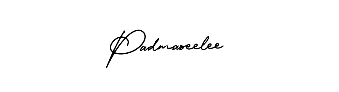 How to Draw Padmaseelee signature style? AmerikaSignatureDemo-Regular is a latest design signature styles for name Padmaseelee. Padmaseelee signature style 3 images and pictures png