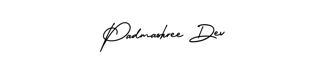 You should practise on your own different ways (AmerikaSignatureDemo-Regular) to write your name (Padmashree Dev) in signature. don't let someone else do it for you. Padmashree Dev signature style 3 images and pictures png
