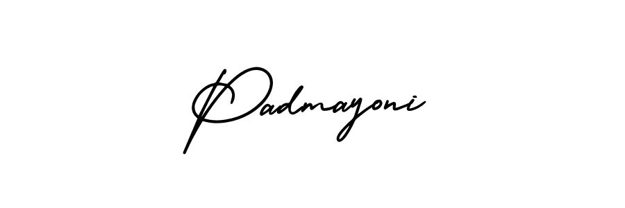Make a beautiful signature design for name Padmayoni. With this signature (AmerikaSignatureDemo-Regular) style, you can create a handwritten signature for free. Padmayoni signature style 3 images and pictures png