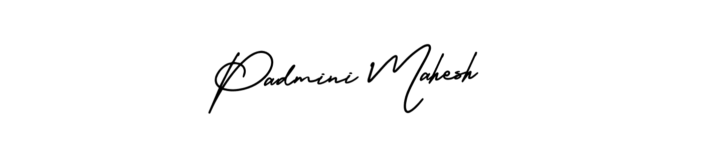 Use a signature maker to create a handwritten signature online. With this signature software, you can design (AmerikaSignatureDemo-Regular) your own signature for name Padmini Mahesh. Padmini Mahesh signature style 3 images and pictures png