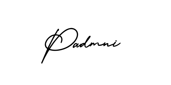 You should practise on your own different ways (AmerikaSignatureDemo-Regular) to write your name (Padmni) in signature. don't let someone else do it for you. Padmni signature style 3 images and pictures png