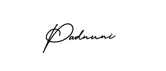 Also we have Padnuni name is the best signature style. Create professional handwritten signature collection using AmerikaSignatureDemo-Regular autograph style. Padnuni signature style 3 images and pictures png