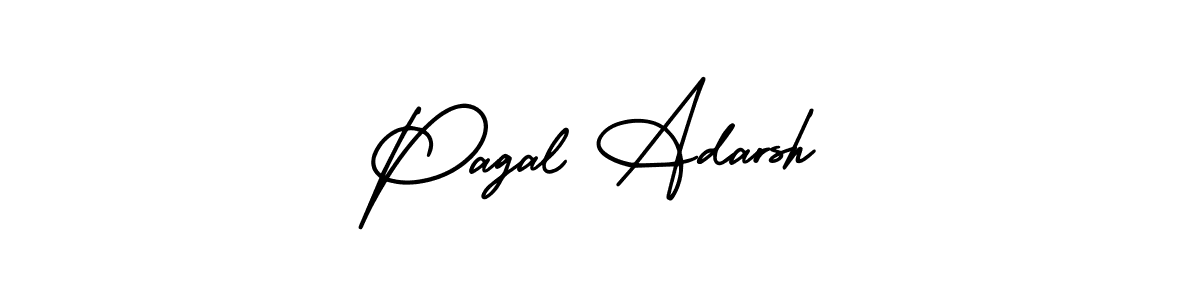 You should practise on your own different ways (AmerikaSignatureDemo-Regular) to write your name (Pagal Adarsh) in signature. don't let someone else do it for you. Pagal Adarsh signature style 3 images and pictures png