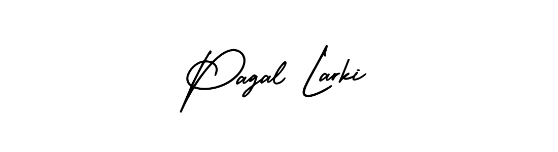 AmerikaSignatureDemo-Regular is a professional signature style that is perfect for those who want to add a touch of class to their signature. It is also a great choice for those who want to make their signature more unique. Get Pagal Larki name to fancy signature for free. Pagal Larki signature style 3 images and pictures png