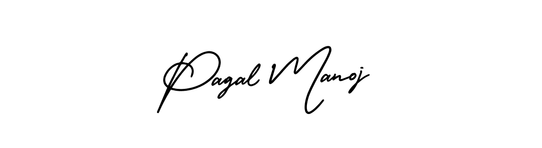 You should practise on your own different ways (AmerikaSignatureDemo-Regular) to write your name (Pagal Manoj) in signature. don't let someone else do it for you. Pagal Manoj signature style 3 images and pictures png