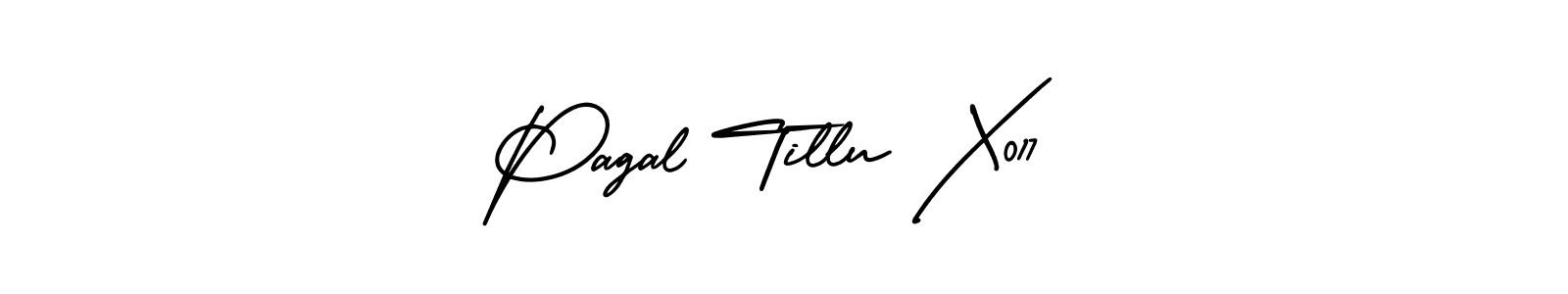 You should practise on your own different ways (AmerikaSignatureDemo-Regular) to write your name (Pagal Tillu X017) in signature. don't let someone else do it for you. Pagal Tillu X017 signature style 3 images and pictures png