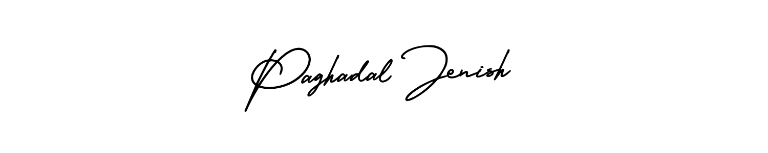 AmerikaSignatureDemo-Regular is a professional signature style that is perfect for those who want to add a touch of class to their signature. It is also a great choice for those who want to make their signature more unique. Get Paghadal Jenish name to fancy signature for free. Paghadal Jenish signature style 3 images and pictures png