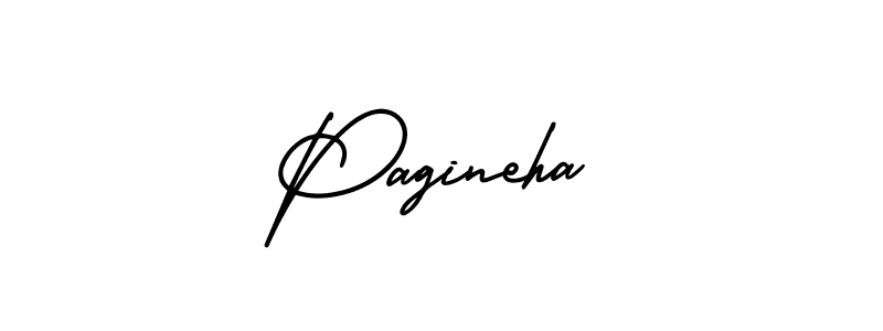 How to make Pagineha signature? AmerikaSignatureDemo-Regular is a professional autograph style. Create handwritten signature for Pagineha name. Pagineha signature style 3 images and pictures png