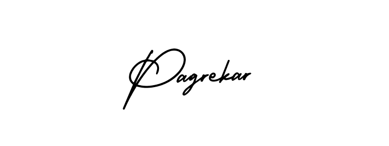 How to make Pagrekar signature? AmerikaSignatureDemo-Regular is a professional autograph style. Create handwritten signature for Pagrekar name. Pagrekar signature style 3 images and pictures png