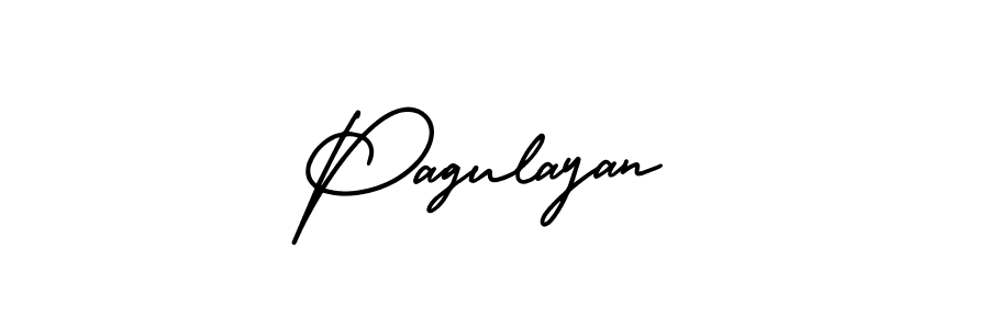 How to make Pagulayan name signature. Use AmerikaSignatureDemo-Regular style for creating short signs online. This is the latest handwritten sign. Pagulayan signature style 3 images and pictures png