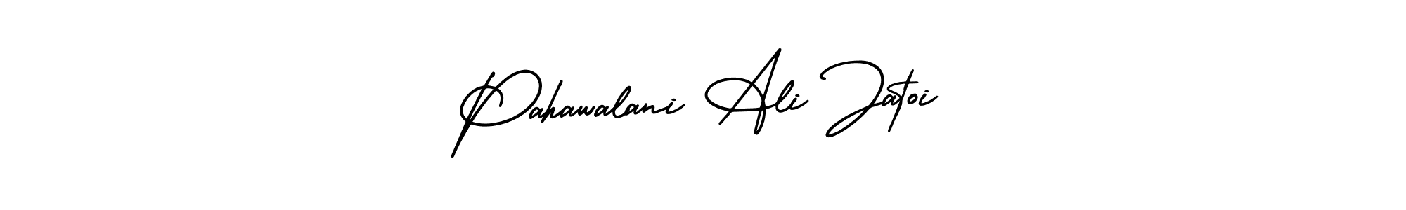 Also You can easily find your signature by using the search form. We will create Pahawalani Ali Jatoi name handwritten signature images for you free of cost using AmerikaSignatureDemo-Regular sign style. Pahawalani Ali Jatoi signature style 3 images and pictures png