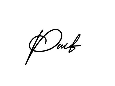 You should practise on your own different ways (AmerikaSignatureDemo-Regular) to write your name (Paif) in signature. don't let someone else do it for you. Paif signature style 3 images and pictures png