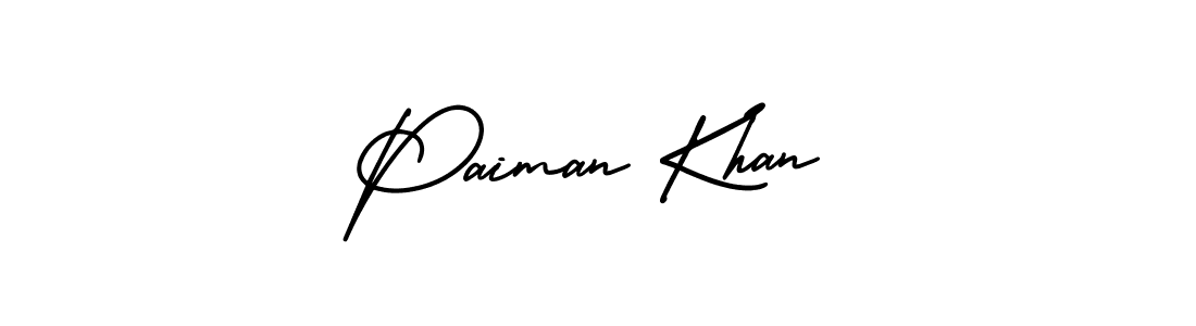 The best way (AmerikaSignatureDemo-Regular) to make a short signature is to pick only two or three words in your name. The name Paiman Khan include a total of six letters. For converting this name. Paiman Khan signature style 3 images and pictures png