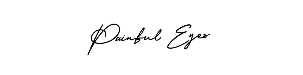 How to make Painful Eyes name signature. Use AmerikaSignatureDemo-Regular style for creating short signs online. This is the latest handwritten sign. Painful Eyes signature style 3 images and pictures png