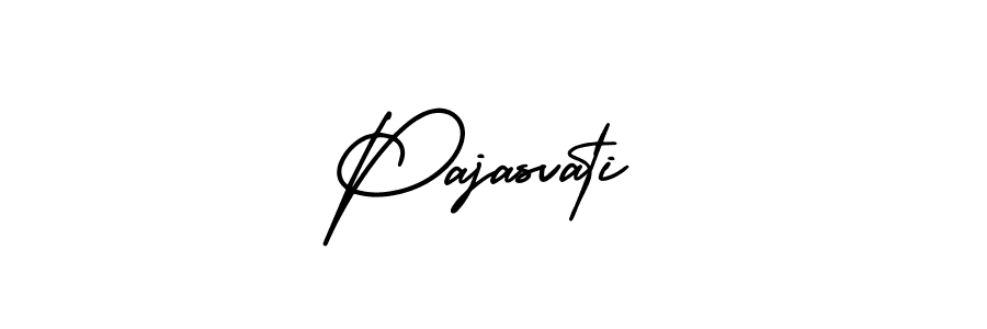 You should practise on your own different ways (AmerikaSignatureDemo-Regular) to write your name (Pajasvati) in signature. don't let someone else do it for you. Pajasvati signature style 3 images and pictures png