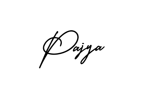 How to make Pajya name signature. Use AmerikaSignatureDemo-Regular style for creating short signs online. This is the latest handwritten sign. Pajya signature style 3 images and pictures png