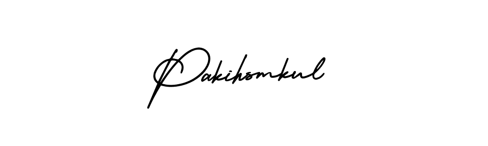 The best way (AmerikaSignatureDemo-Regular) to make a short signature is to pick only two or three words in your name. The name Pakihsmkul include a total of six letters. For converting this name. Pakihsmkul signature style 3 images and pictures png