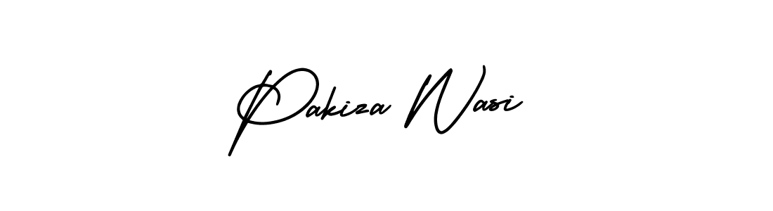 Make a beautiful signature design for name Pakiza Wasi. With this signature (AmerikaSignatureDemo-Regular) style, you can create a handwritten signature for free. Pakiza Wasi signature style 3 images and pictures png