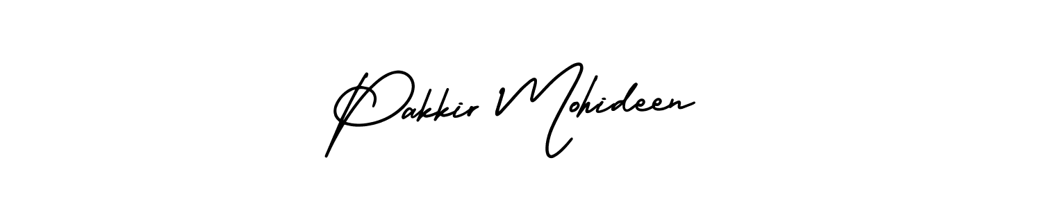 How to make Pakkir Mohideen signature? AmerikaSignatureDemo-Regular is a professional autograph style. Create handwritten signature for Pakkir Mohideen name. Pakkir Mohideen signature style 3 images and pictures png