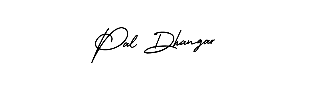 The best way (AmerikaSignatureDemo-Regular) to make a short signature is to pick only two or three words in your name. The name Pal Dhangar include a total of six letters. For converting this name. Pal Dhangar signature style 3 images and pictures png