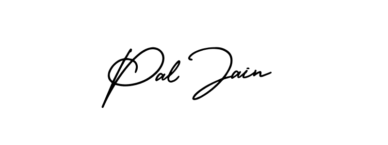 You should practise on your own different ways (AmerikaSignatureDemo-Regular) to write your name (Pal Jain) in signature. don't let someone else do it for you. Pal Jain signature style 3 images and pictures png