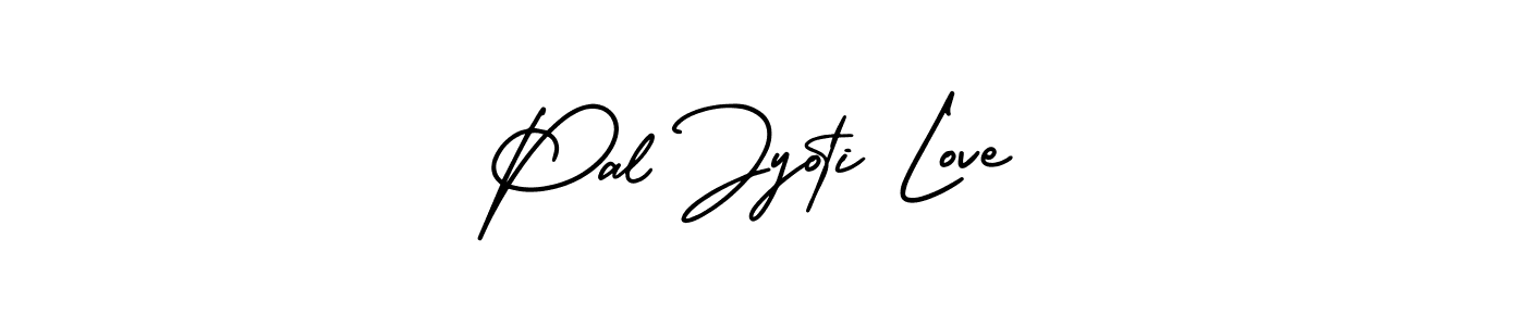 The best way (AmerikaSignatureDemo-Regular) to make a short signature is to pick only two or three words in your name. The name Pal Jyoti Love include a total of six letters. For converting this name. Pal Jyoti Love signature style 3 images and pictures png