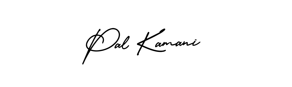 The best way (AmerikaSignatureDemo-Regular) to make a short signature is to pick only two or three words in your name. The name Pal Kamani include a total of six letters. For converting this name. Pal Kamani signature style 3 images and pictures png