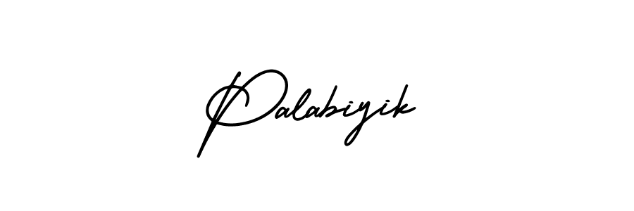 The best way (AmerikaSignatureDemo-Regular) to make a short signature is to pick only two or three words in your name. The name Palabiyik include a total of six letters. For converting this name. Palabiyik signature style 3 images and pictures png