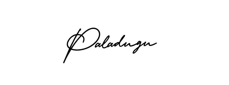 You should practise on your own different ways (AmerikaSignatureDemo-Regular) to write your name (Paladugu) in signature. don't let someone else do it for you. Paladugu signature style 3 images and pictures png