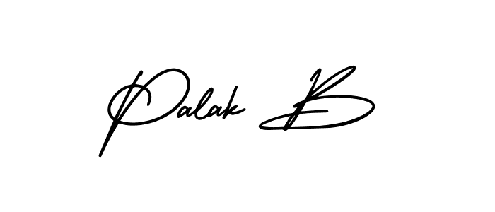 How to make Palak B signature? AmerikaSignatureDemo-Regular is a professional autograph style. Create handwritten signature for Palak B name. Palak B signature style 3 images and pictures png