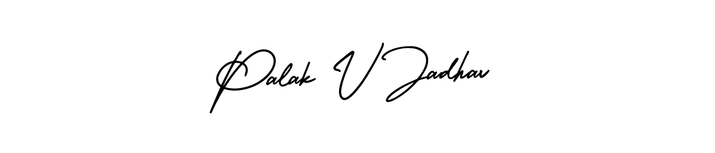 How to make Palak V Jadhav signature? AmerikaSignatureDemo-Regular is a professional autograph style. Create handwritten signature for Palak V Jadhav name. Palak V Jadhav signature style 3 images and pictures png