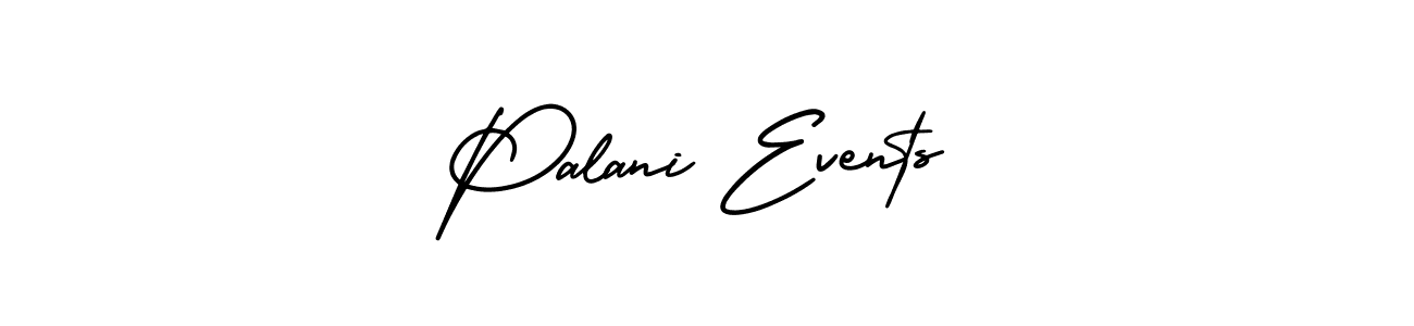 Make a beautiful signature design for name Palani Events. With this signature (AmerikaSignatureDemo-Regular) style, you can create a handwritten signature for free. Palani Events signature style 3 images and pictures png