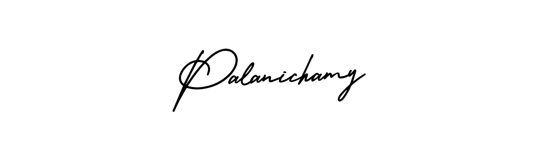 You should practise on your own different ways (AmerikaSignatureDemo-Regular) to write your name (Palanichamy) in signature. don't let someone else do it for you. Palanichamy signature style 3 images and pictures png